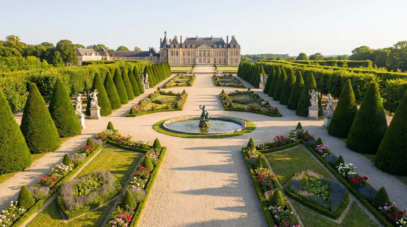 Palace-Style Garden With Long Axial Paths